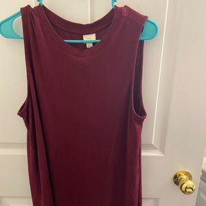 Burgundy top